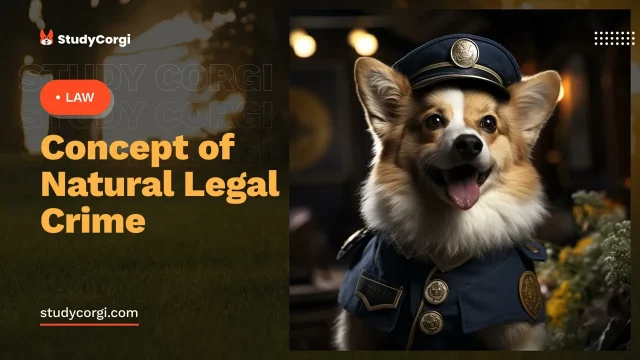 Concept of Natural Legal Crime