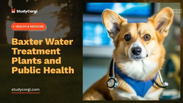 Baxter Water Treatment Plants and Public Health