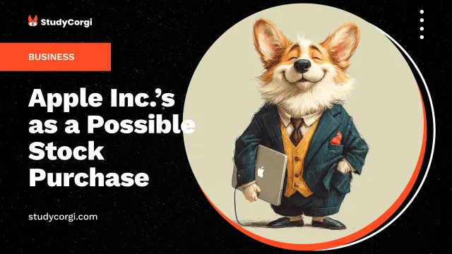 Apple Inc.’s as a Possible Stock Purchase